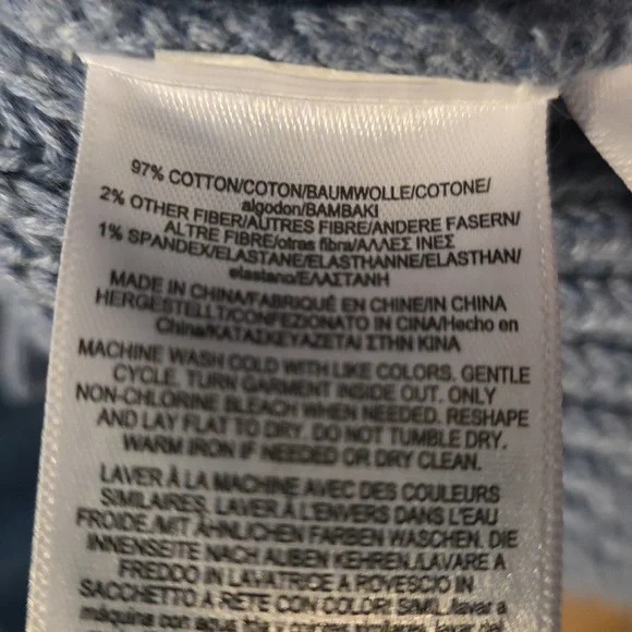 Brooks Brothers Small Blue Gray Cowl Neck Cardigan Perfect Condition